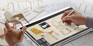 Dibujando en al pantalla tÃ¡ctil del Acer ConceptD 3 Ezel Pro